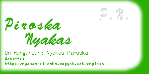 piroska nyakas business card